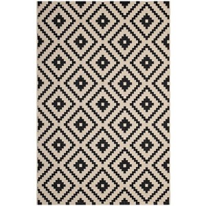 Modway Perplex Geometric Diamond Trellis 8x10 Indoor and Outdoor In Black and Beige - 1 of 4