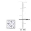 EVERLY JEWELRY | Sterling Silver 4 1/10 CT TGW Created White Sapphire Fashion Post Earrings - 2 of 4
