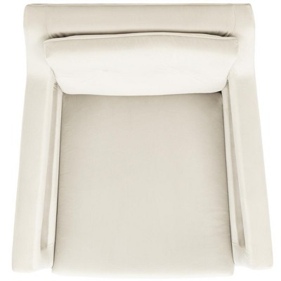 Elegant Silver Velvet Wood Accent Chair with Gold-Capped Legs