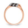 Black Bow Jewelry 7mm 14K Rose Gold 1/3 Ctw Two-Tone Diamond Split Shank Tapered Band - 2 of 4