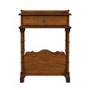 HomeRoots 24" Brown Solid and Manufactured Wood End Table With Drawer With Magazine Holder - 4 of 4