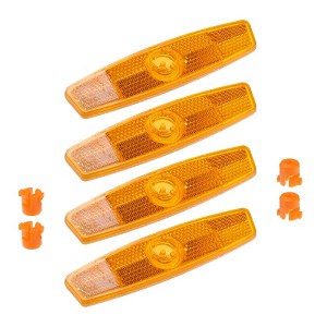 Unique Bargains Bicycle Warning Reflector for Bike Bicycle ABS 4pcs - 1 of 4
