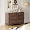 Karl Home 6-Drawer Brown MDF (Medium-Density Fiberboard) 47.24in. W Chest of Drawer - 3 of 4