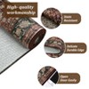 COZONY Vintage Distressed Carpet Mat Rug, Washable Non-Slip Low Pile Area Rug for Living Room Bedroom Dining Room Home Office - 4 of 4