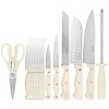 Gibson 14 Piece Stainless Steel Cutlery and Wood Block Set in Linen - 3 of 4