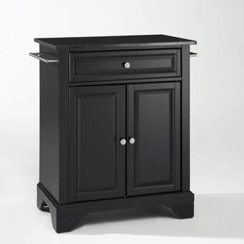 Lafayette Black Granite Top Portable Kitchen Island/Cart - Crosley