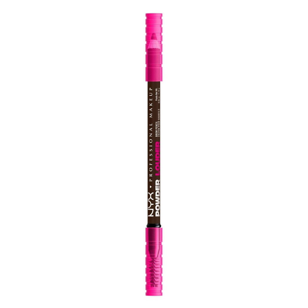 Photos - Eye / Eyebrow Pencil NYX Professional Makeup Powder Louder Brow Pencil - Deep Brown - 0.13oz 