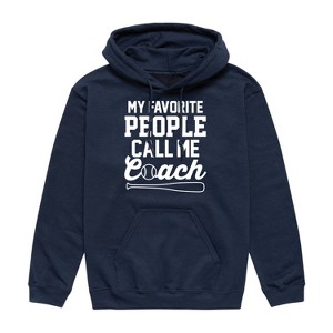 Men's - Instant Message - My Favorite People Call Me Coach Graphic Fleece Pullover Hoodie - 1 of 4