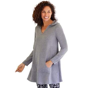 Woman Within Women's Plus Size Hooded Tunic