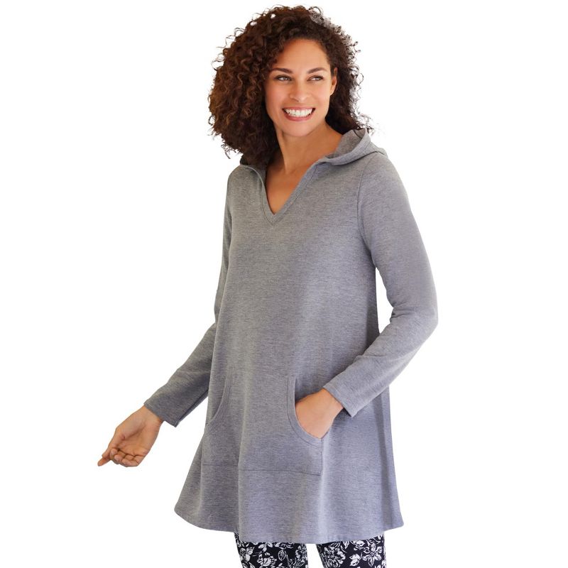 Woman Within Women's Plus Size Hooded Tunic, 1 of 3