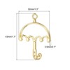 Unique Bargains DIY Crafts Earrings Necklace Bracelet Making Alloy Open Back Umbrella Bezel Pendants 10 Pcs - 2 of 4