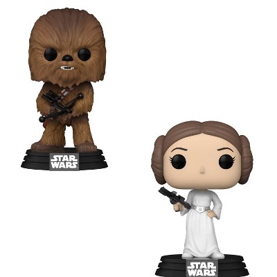 Funko Pop 2 Pack Star Wars Chewbacca 596 Princess Leia 595