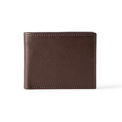 Generic Men's Pebbled Full Grain Leather Bifold Wallet. : Target