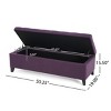 Syemin Ottomans and Benches Upholstered Linen Tufted Ottoman with Storage, Shoe Cabinet Bench, End of Bed Bench, Purple, 50.25"*19"*15.5" - 3 of 4