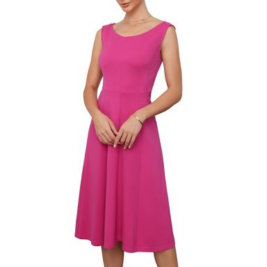 office summer pink dress Shop Elegant Pink Mesh Patchwork Dresses for Summer