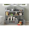 Acekool 3-Tier Kids Bookshelf with Motion Sensor Light, Toy Storage Organizer, Wooden House-Shaped Book Rack for Bedroom or Playroom, 47.2" Tall - 4 of 4