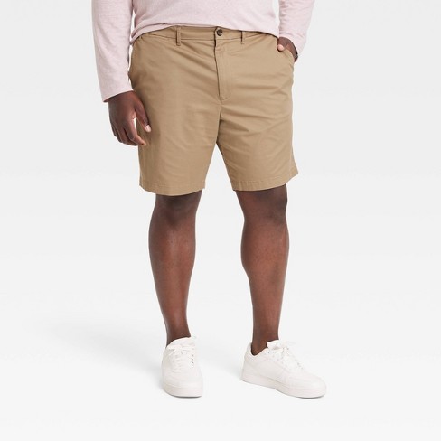 Men's Big & Tall Every Wear 9 Slim Fit Flat Front Chino Shorts -  Goodfellow & Co™ Sculptural Tan 46 : Target