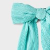 Girls' Ribbed Bow Barrette Clip - art class™ Aqua Blue: Hair Styling Accessory, Solid Pattern - 4 of 4