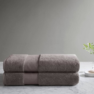 Oversized Charcoal Turkish Cotton Bath Sheet Set, 2 Piece