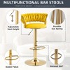 MOONMISS 2PC/SET Swivel Bar Stools Adjustable Counter Height Chairs with Footrest for Kitchen, Dining Room - 3 of 4