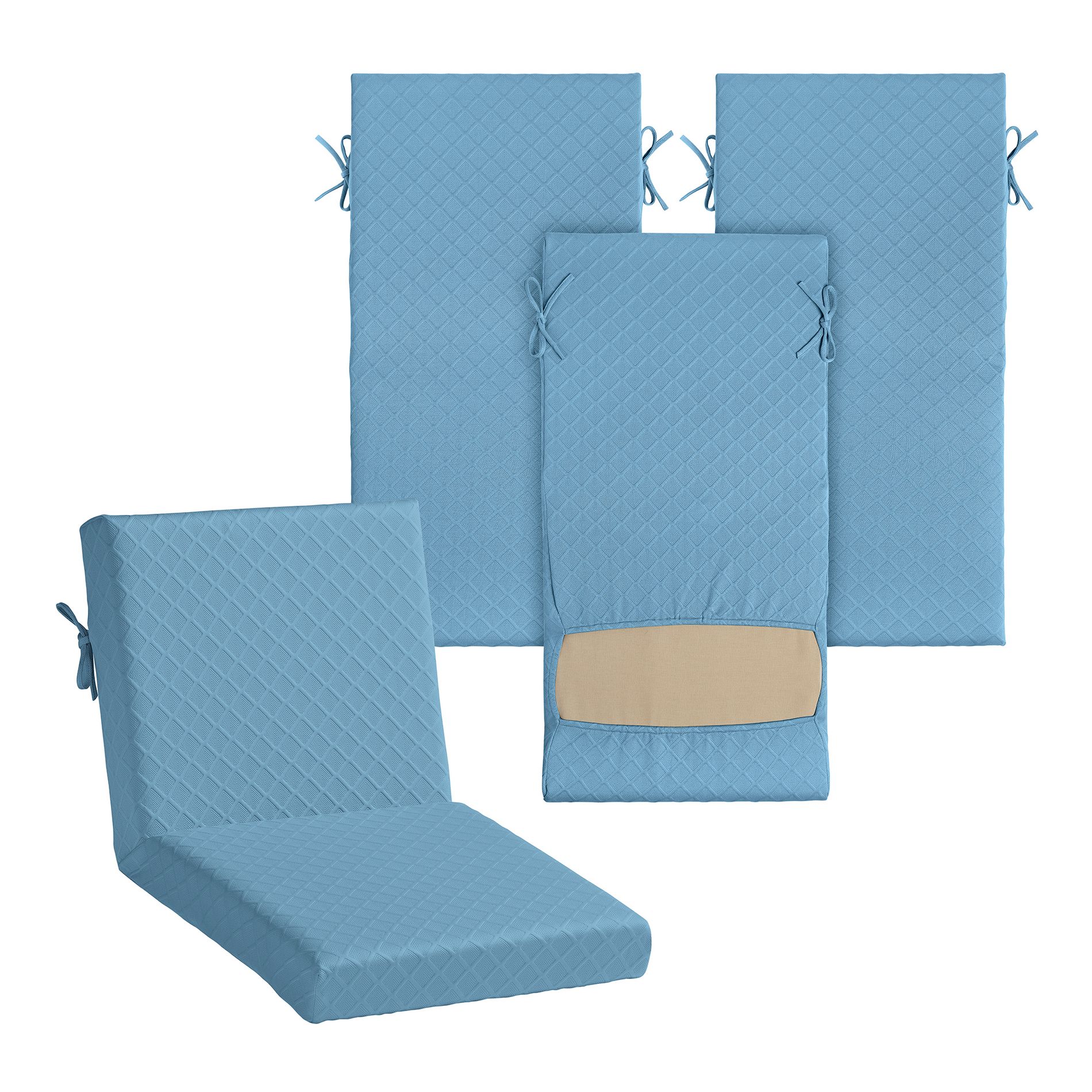 ARDEN Elastic 1-PC Dining Chair Cushion Cover (4-Pack), Stretch Knit Patio Cushion Slipcover, Fade Resistant, Machine Washable
