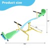 VisioGear Children's Seesaw, Double Person 360° Rotating Seesaw with Backrest, Indoor And Outdoor Playground, Multicolor, 104"*36"*28" - 3 of 4