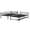 TIRAMISUBEST Twin Over Twin/Full Over Full Bunk Bed with Storage Shelf and Guardrails, Metal Bunk Bedframe with Ladder and Slats Support - 4 of 4