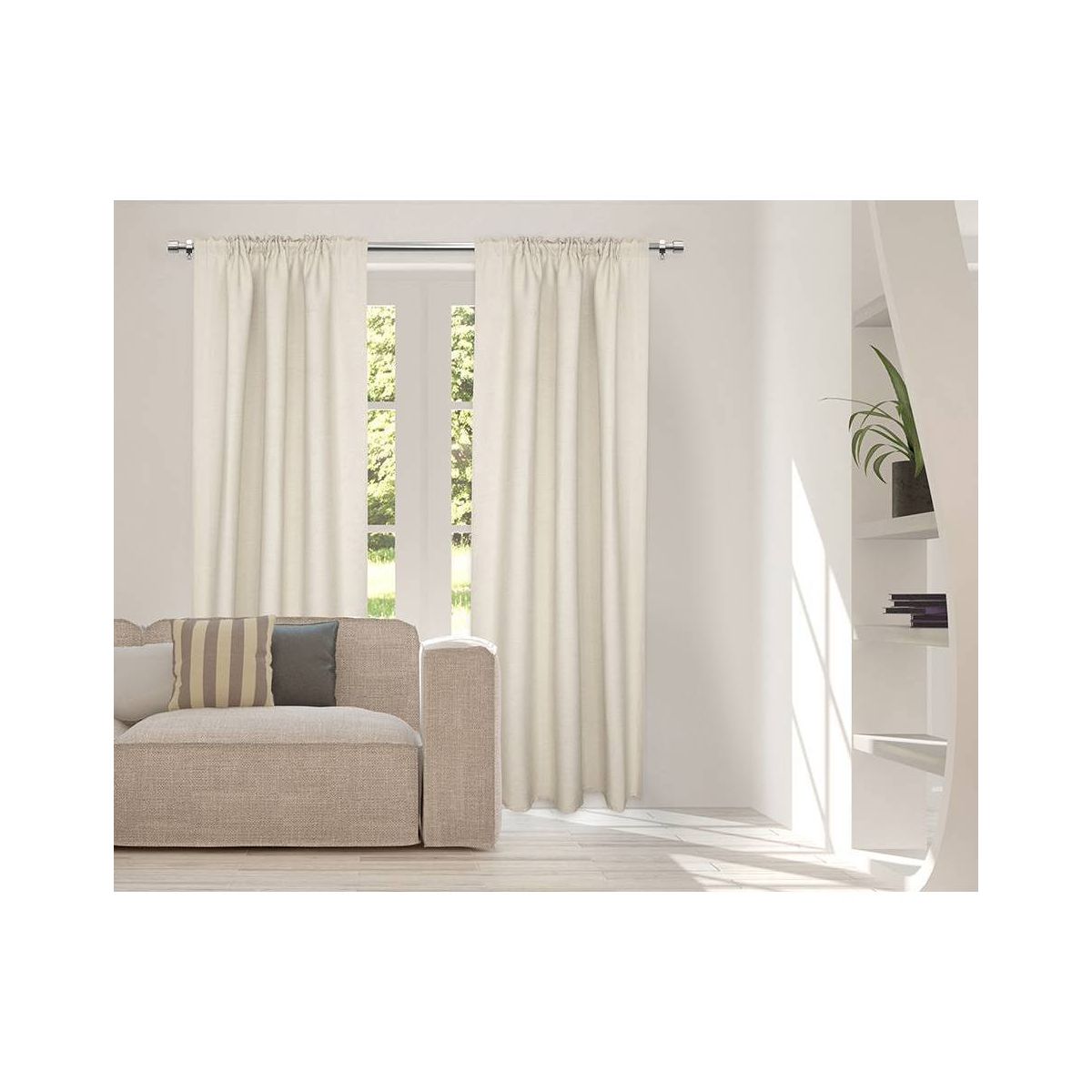 Lumi Home Furnishings End Cap Curtain Rod Set - thumbnail 4