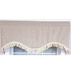 RLF Home 100% Cotton Denton Cornice  Fully lined Windows Rod Pocket Valance 50" x 17"  Cream - 3 of 4