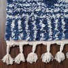 Modern Diamond Shag Polypropylene Indoor Area Rug or Runner with Fringe by Blue Nile Mills - 3 of 4