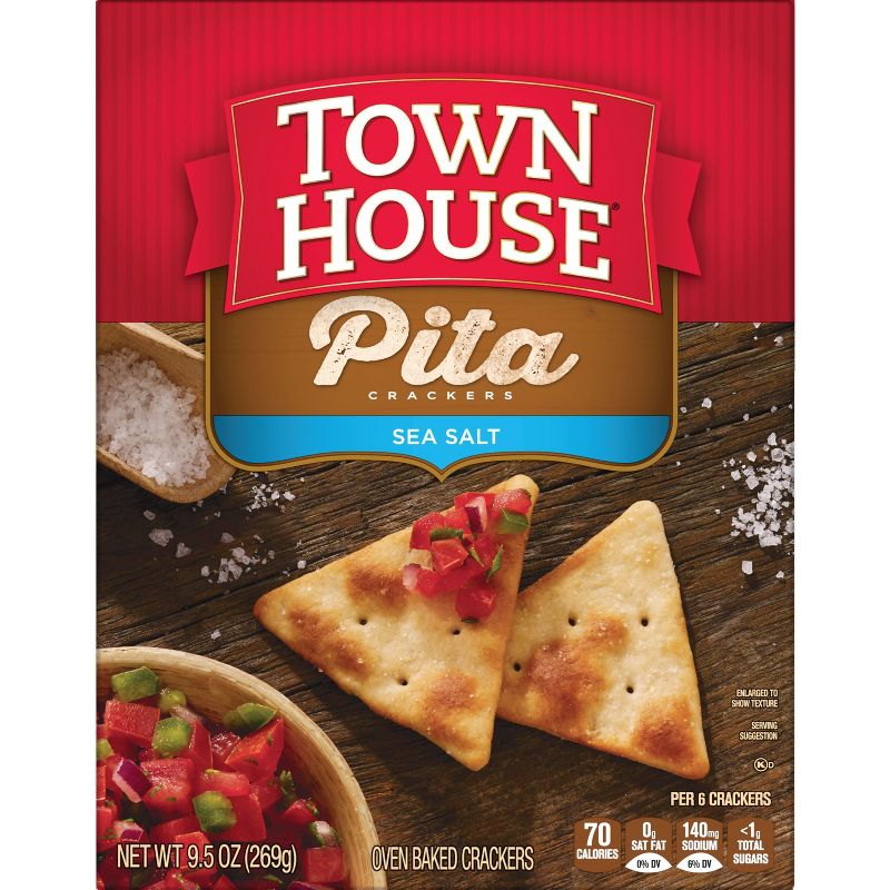 Kellogg&#39;s Town House Sea Salt Pita Crackers - 9.5oz, 3 of 10