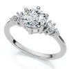 Pompeii3 1Ct Paraiba Diamond Engagement Ring 14k Gold or Platinum Lab Created - 3 of 4