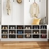 FUFU&GAGA White 63"W 18 Shoe Cubbies Wide Hall Tree With Hooks - 4 of 4