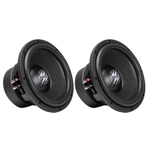 Hifonics ELITE 2 Pack 12 Inch Car Mount Subwoofer with Dual 4 Ohm Voice Coil Speaker 1600 Watt Peak Power Mobile Amplifier System, Black - 1 of 4