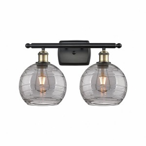 Athens Deco Swirl - 2 Light Bath Vanity In Industrial Style-11.25 Inches Tall and 18 Inches Wide - 1 of 1