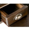 42" Portland Desk Mahogany Brown - WyndenHall: Modern Style, Pine Frame, Bronze Hardware, All Purpose Drawer - 4 of 4