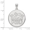 Black Bow Jewelry 10k White Gold Northern Illinois Huskies NCAA Extra Large Pendant - 2 of 3