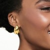 Ross-Simons Italian 18kt Gold Over Sterling Ribbed Twist Hoop Earrings - 2 of 4