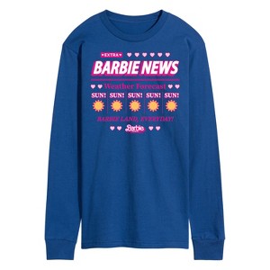 Men's - Barbie - Barbie Land New Weather Forecast Long Sleeve Graphic T-Shirt - 1 of 3