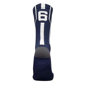 Mk Socks Player ID Jersey Number SINGLE Crew Sock - Navy Blue, White - 1 of 1