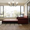 Kumasinova 3-in-1 Convertible Faux Leather Chesterfield Sofa, King Pull-Out  Sleeper Sofa Bed, Retro Couch with Rivet Trim & Rolled Arm, Steel Frame - 2 of 4