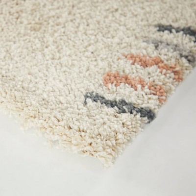 Rupa Multicolor Cream Shag Kids' Area Rug 5'3" x 7'