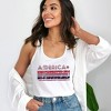 Simply Sage Market Women's America With Stars and Stripes Racerback Graphic Tank - 2 of 3