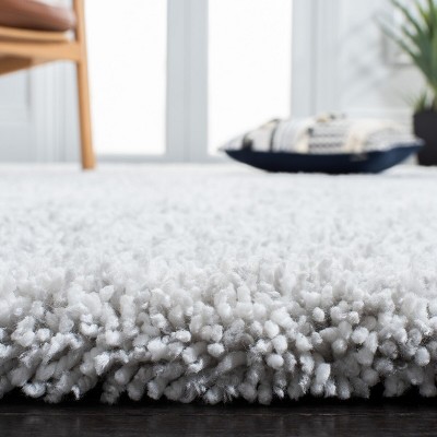 Elysian Ivory Shag Hand-Tufted Rectangular Rug - 5' x 8'