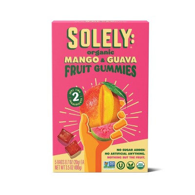 Solely Organic Mango & Guava Whole Fruit Gummies - 3.5oz/5ct