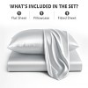 Lux Decor Bed Sheets - Satin Sheet Set Luxurious Soft Silky Feel Deep Pocket Bedding Sheets with Pillowcase - 4 of 4
