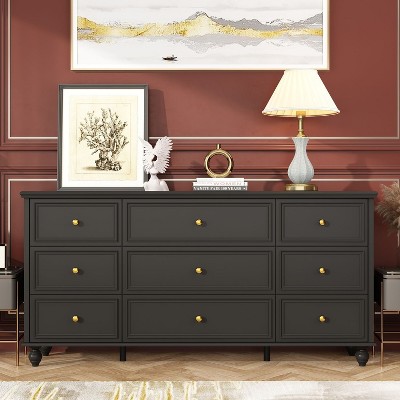 Famapy Chest of Drawers Dresser for Bedroom 9 Drawer Dresser Modern Chest Dresser