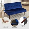 YONWAY Foldable Futon Sofa Bed, Flannel Fabric Back Adjustable Loveseat, with Charging Port, for Living Room,Bedroom,Apartment - 4 of 4