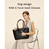 Laptop Bag for Women Soft Leather Work Bag, Office Shoulder Tote Purse with Flap Design - 4 of 4