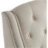 55 Downing Street Tivoli Beige Linen Tufted Armchair - 3 of 4